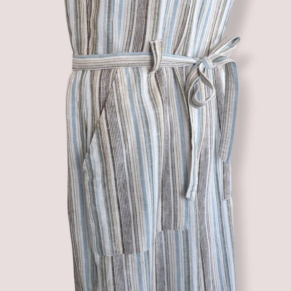 Universal Thread Linen Blend Striped Jumpsuit - Picture 4 of 8